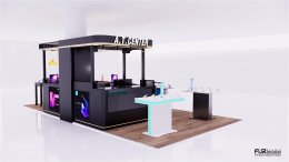 ออกแบบ 3D ร้านจำหน่ายมือถือ ร้าน A.T.CENTER  เซ็นทรัลพลาซา สุราษฎร์ธานี